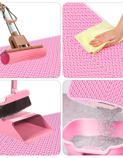 Load image into Gallery viewer, Double Layer anti Tracking Waterproof Cat Litter Trapping Mat Pink
