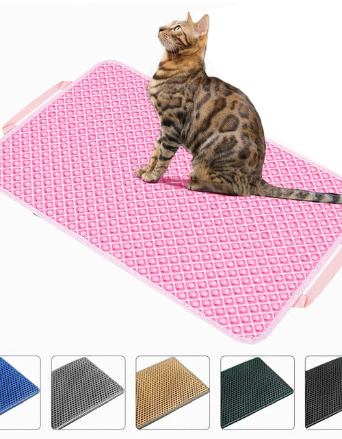 Load image into Gallery viewer, Double Layer anti Tracking Waterproof Cat Litter Trapping Mat Pink
