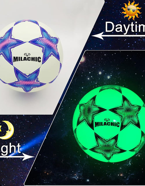 Load image into Gallery viewer, Soccer Ball,  Holographic Soccer Ball Reflective Soccer Gifts for Boys, Girls, Men, Women Indoor-Outdoor Soccer Training
