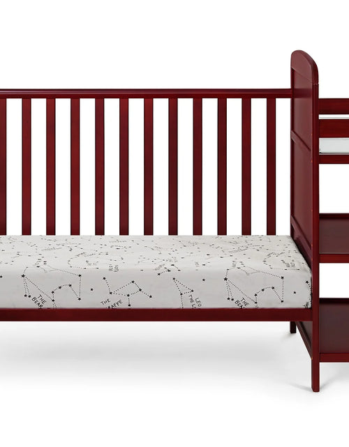 Load image into Gallery viewer, Crib Bedding for Baby, Solid Pine Wood Frame 3-In-Crib and Changing Table Combo, Cribs Can Converts to Toddler Bed or Day Bed, Greenguard Gold Certified, Non-Toxic Finishes, Cherry
