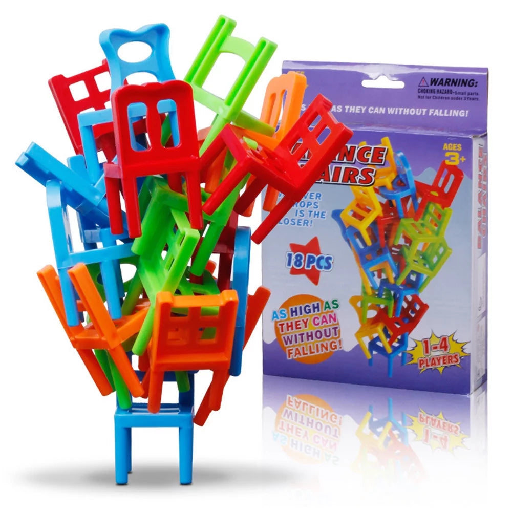 Easter Toys, Family Board Game Children Educatio L Toy Balance Stacking Chairs Office Game Gift for Kids