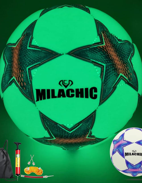 Load image into Gallery viewer, Soccer Ball,  Holographic Soccer Ball Reflective Soccer Gifts for Boys, Girls, Men, Women Indoor-Outdoor Soccer Training
