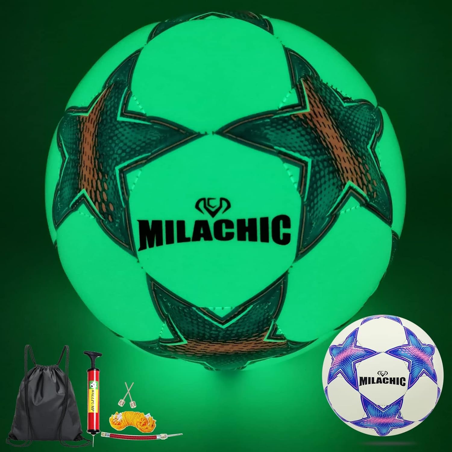 Soccer Ball,  Holographic Soccer Ball Reflective Soccer Gifts for Boys, Girls, Men, Women Indoor-Outdoor Soccer Training