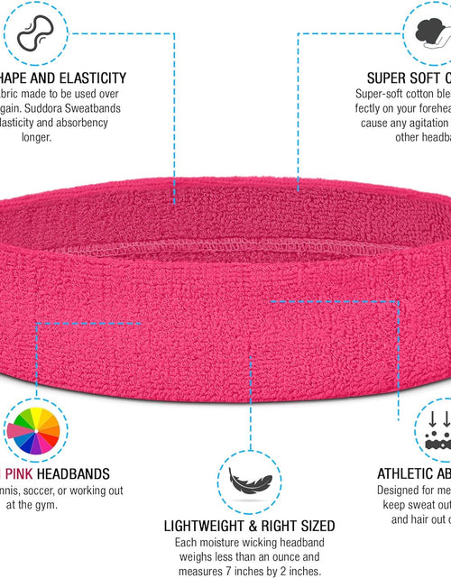 Load image into Gallery viewer, Sweatbands (Headband Wristband Set) - Terry Cloth Athletic Sweat Bands for Basketball, Tennis, Working Out, Gym
