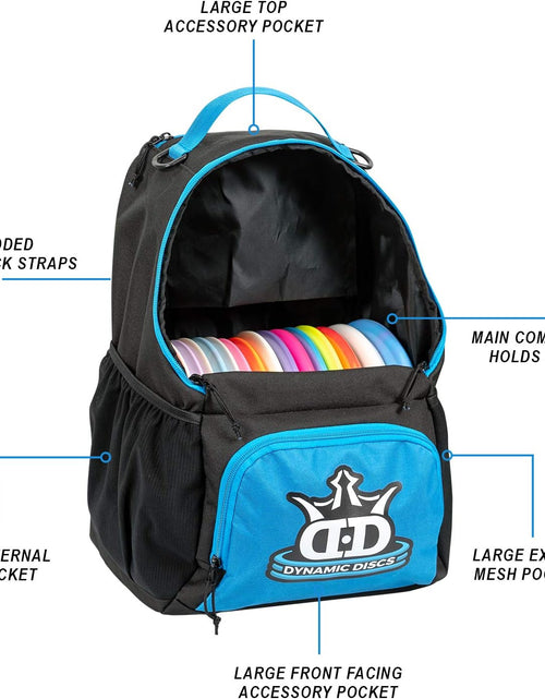 Load image into Gallery viewer, Cadet Disc Golf Backpack | Frisbee Disc Golf Bag with 17+ Disc Capacity | Introductory Disc Golf Backpack | Lightweight and Durable | Discs NOT Included
