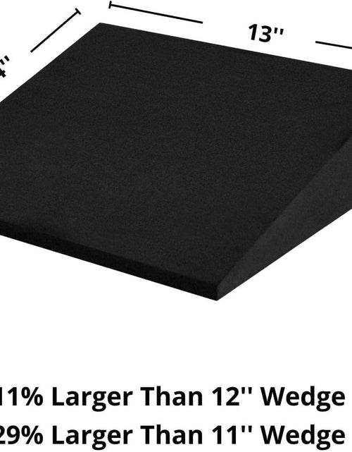 Load image into Gallery viewer, 13&quot; Large Yoga Foam Wedge, Slant Board, Calf Stretcher, Improve Lower Leg Strength, Stability, Incline Wedge, Knee Pad, Back Support, Footrest Cushion, Physical Therapy, One Pair
