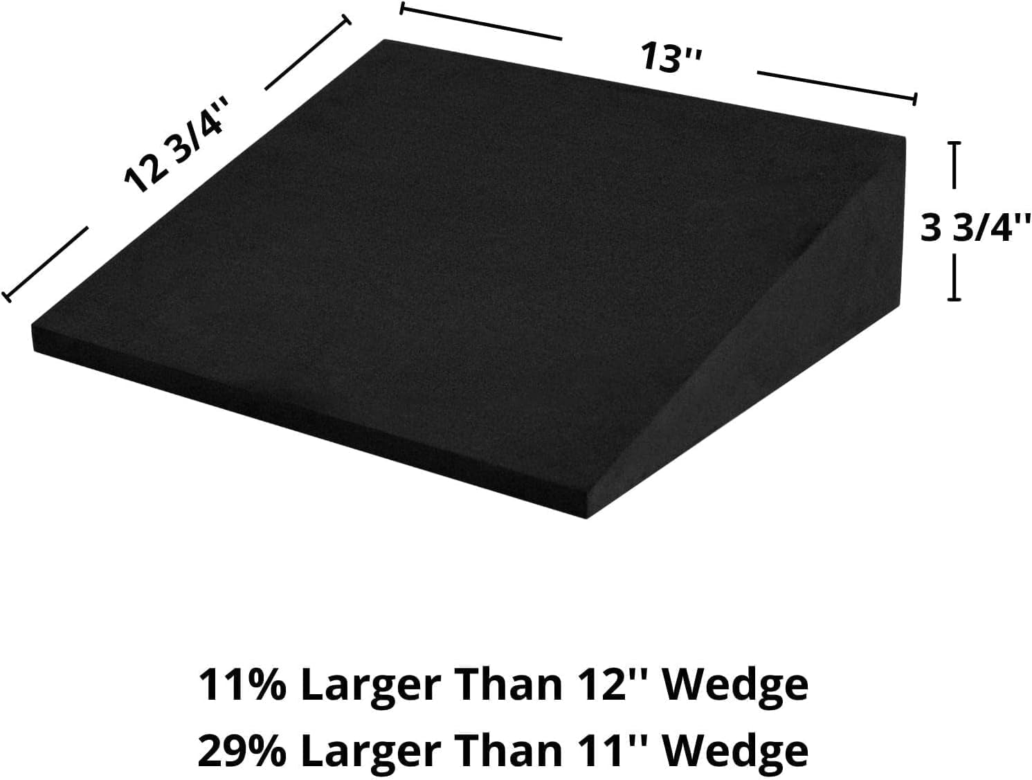 13" Large Yoga Foam Wedge, Slant Board, Calf Stretcher, Improve Lower Leg Strength, Stability, Incline Wedge, Knee Pad, Back Support, Footrest Cushion, Physical Therapy, One Pair