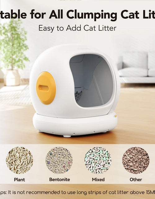 Load image into Gallery viewer, Smart Automatic Self-Cleaning Cat Litter Box, APP Control/Integrated Safety Protection,White
