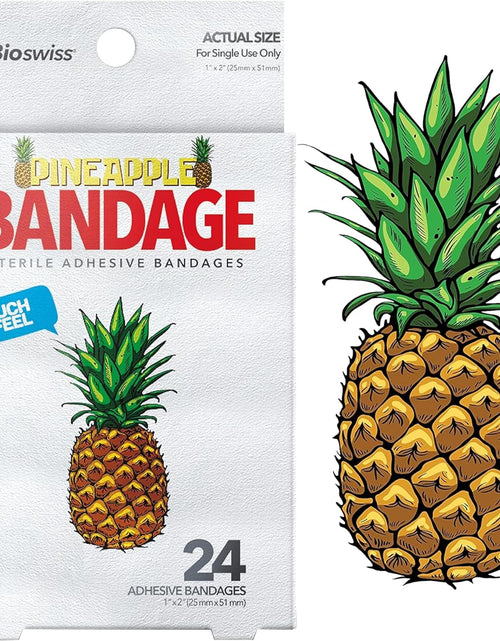 Load image into Gallery viewer, Novelty Bandages Self-Adhesive Funny First Aid, Novelty Gag Gift Assorted Pineapple (24Pc) (Pineapple)
