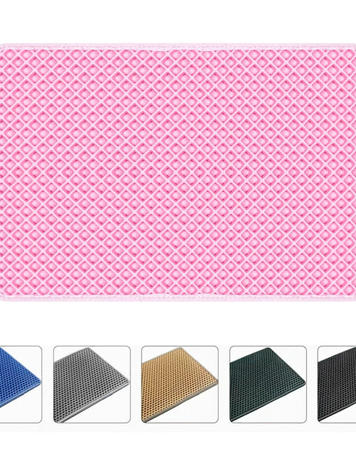 Load image into Gallery viewer, Double Layer anti Tracking Waterproof Cat Litter Trapping Mat Pink
