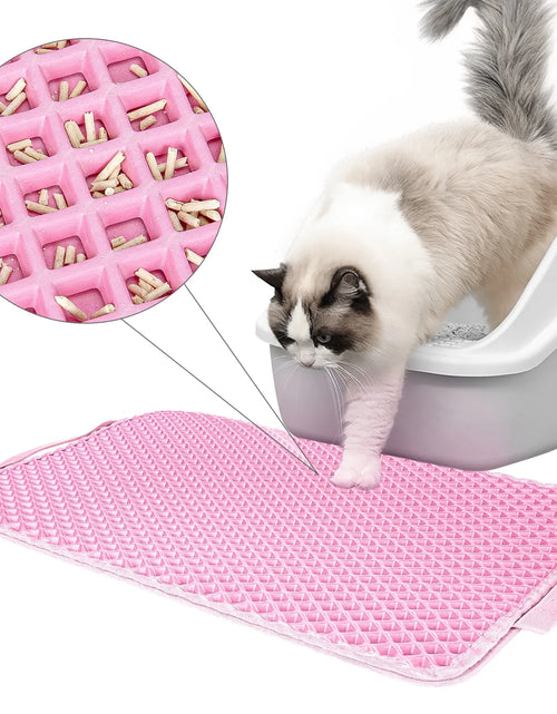 Load image into Gallery viewer, Double Layer anti Tracking Waterproof Cat Litter Trapping Mat Pink
