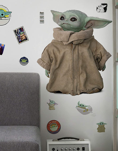 Load image into Gallery viewer, RMK4477SCS the Mandalorian Baby Yoda Grogu Peel and Stick Wall Decals
