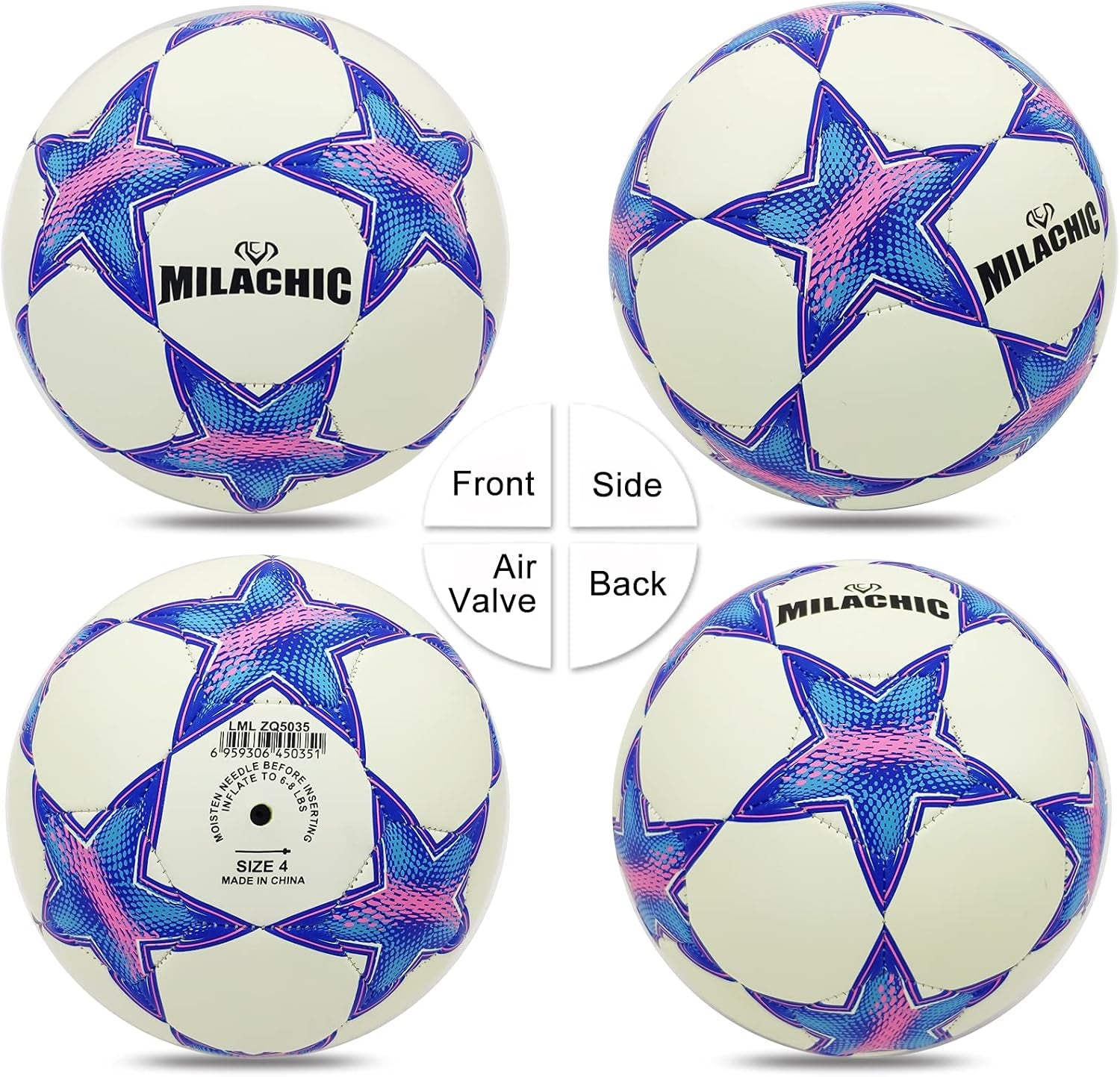 Soccer Ball,  Holographic Soccer Ball Reflective Soccer Gifts for Boys, Girls, Men, Women Indoor-Outdoor Soccer Training