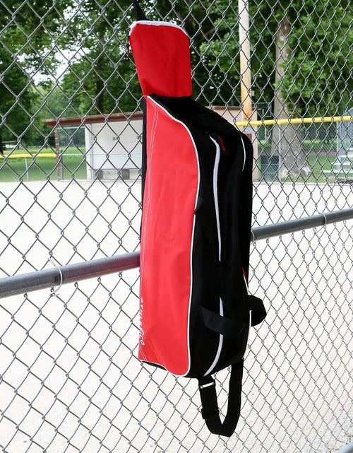 Load image into Gallery viewer, Baseball Tote Bag - Tote Bag for Baseball, T-Ball &amp; Softball Equipment &amp; Gear for Kids, Youth, and Adults | Holds Bat, Helmet, Glove, &amp; Shoes | Fence Hook
