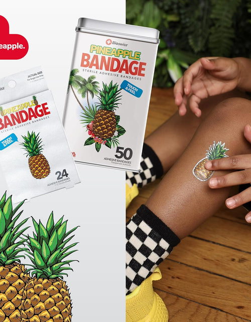 Load image into Gallery viewer, Novelty Bandages Self-Adhesive Funny First Aid, Novelty Gag Gift Assorted Pineapple (24Pc) (Pineapple)
